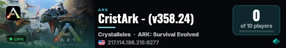 CristArk - (v358.24) live status badge