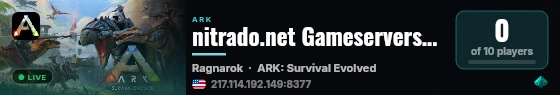 nitrado.net Gameserversss - (v361.7) live status badge