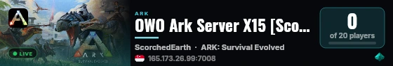 OWO Ark Server X15 [Scorched Earth] - (v361.7) live status badge