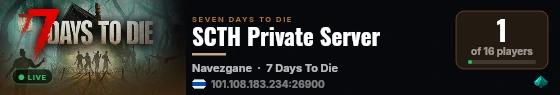 SCTH Private Server live status badge