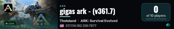 gigas ark - (v361.7) live status badge