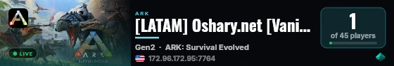 [LATAM] Oshary.net [Vanilla] x1 [S6] GEN2 - (v361.7) live status badge