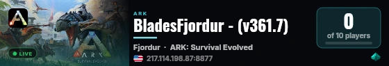 BladesFjordur - (v361.7) live status badge