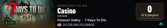 Casino live status badge