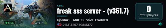 freak ass server - (v361.7) live status badge