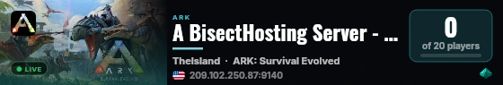 A BisectHosting Server - b53858f8 - (v361.7) live status badge