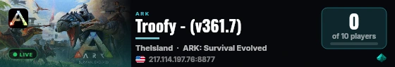 Troofy - (v361.7) live status badge