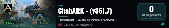 ChabARK - (v361.7) live status badge