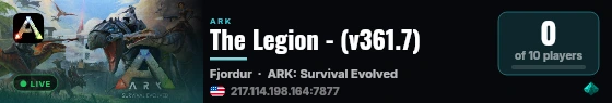 The Legion - (v361.7) live status badge