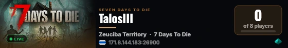 TalosIII live status badge