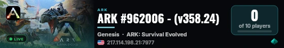 ARK #962006 - (v358.24) live status badge