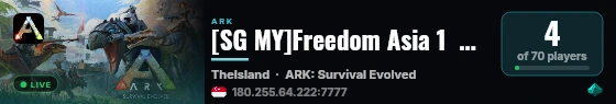 [SG MY]Freedom Asia 1  PVE 孤岛 - (v361.7) live status badge