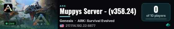 Muppys Server - (v358.24) live status badge