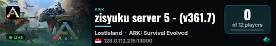 zisyuku server 5 - (v361.7) live status badge