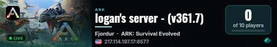 logan's server - (v361.7) live status badge