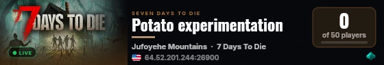 Potato experimentation live status badge