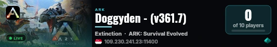 Doggyden - (v361.7) live status badge
