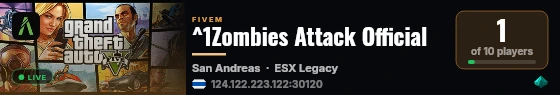 ^1Zombies Attack Official live status badge