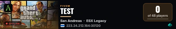TEST live status badge