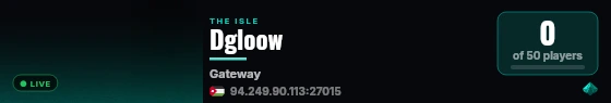 Dgloow live status badge