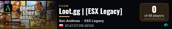 Loot.gg | [ESX Legacy] live status badge
