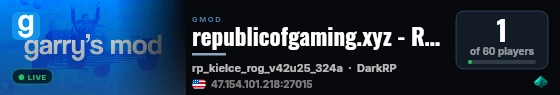 republicofgaming.xyz - Resistance Occupation RP live status badge
