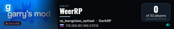 WeerRP live status badge