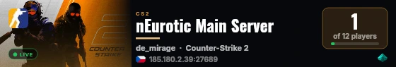 nEurotic Main Server live status badge