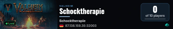 Schocktherapie live status badge