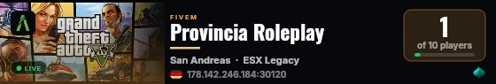 Provincia Roleplay live status badge