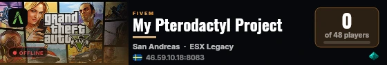 My Pterodactyl Project live status badge