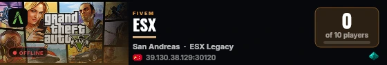 ESX live status badge