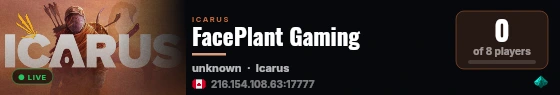 FacePlant Gaming live status badge