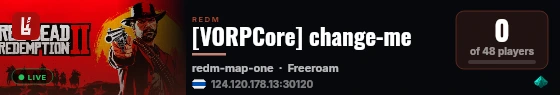 [VORPCore] change-me live status badge