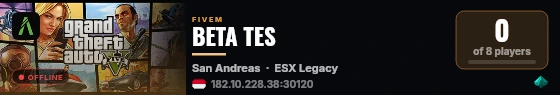 BETA TES live status badge