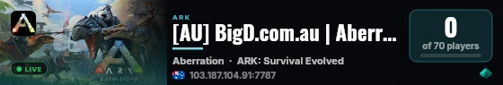 [AU] BigD.com.au | Aberration | Modded - No Wipes | Cluster  - live status badge