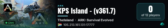 KPS Island - (v361.7) live status badge