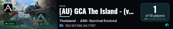[AU} GCA The Island - (v361.7) live status badge