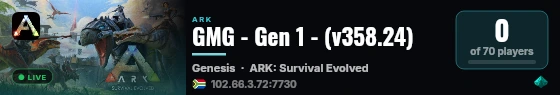 GMG - Gen 1 - (v358.24) live status badge