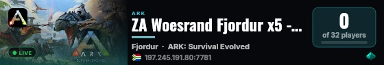 ZA Woesrand Fjordur x5 - (v361.7) live status badge