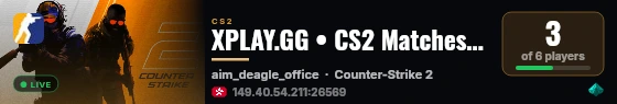 XPLAY.GG • CS2 Matches #718 live status badge