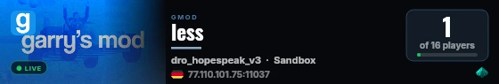 less live status badge