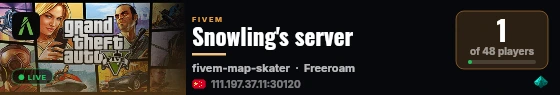 Snowling's server live status badge