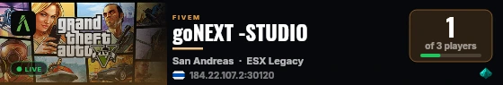 goNEXT -STUDIO live status badge