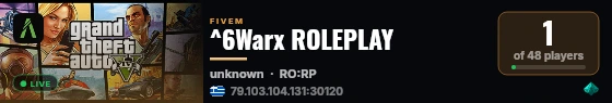 ^6Warx ROLEPLAY live status badge