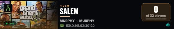 SALEM live status badge