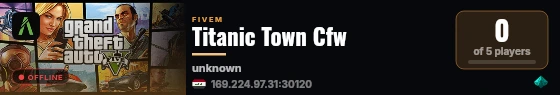 Titanic Town Cfw live status badge