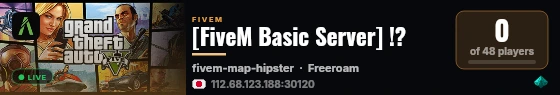 [FiveM Basic Server] !? live status badge