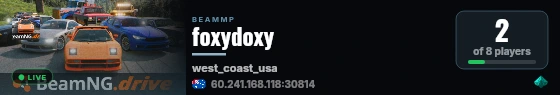 foxydoxy live status badge
