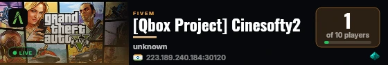 [Qbox Project] Cinesofty2 live status badge